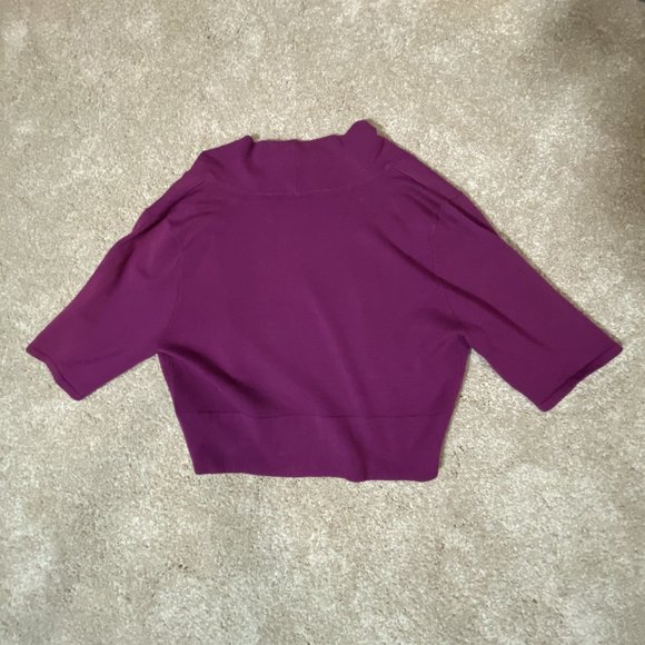 Cropped Cardigan open front short sleeved sweater - Picture 4 of 4